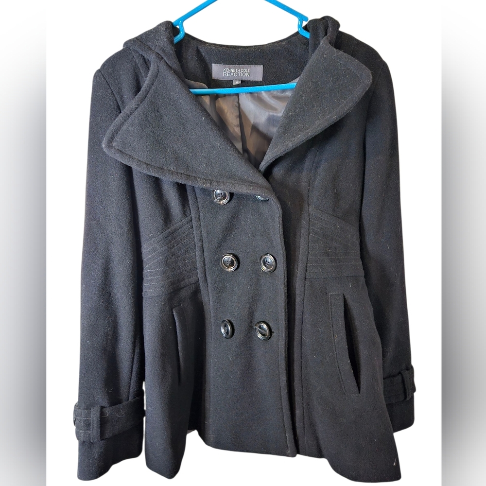 Kenneth Cole Reaction Women's Black Peacoat
